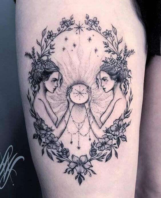 Gemini Witches Tattoo