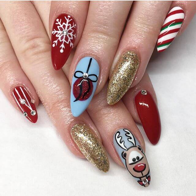 Fun Christmas Nails Design