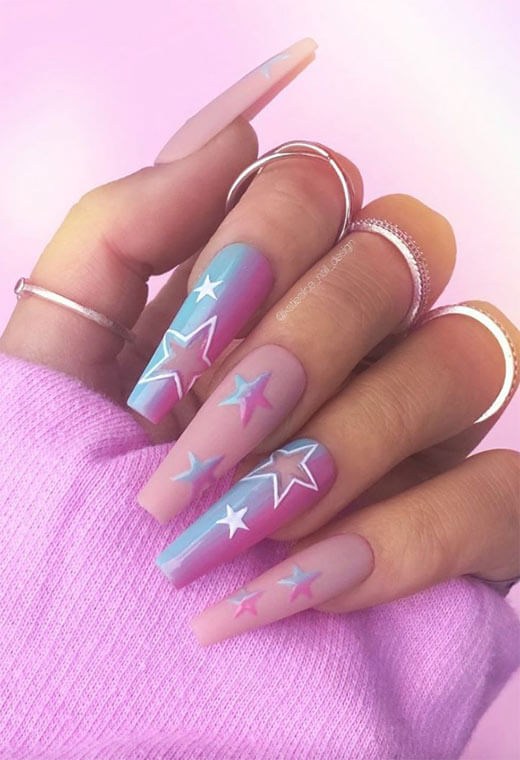 Bubblegum Chrome & Matte Nails