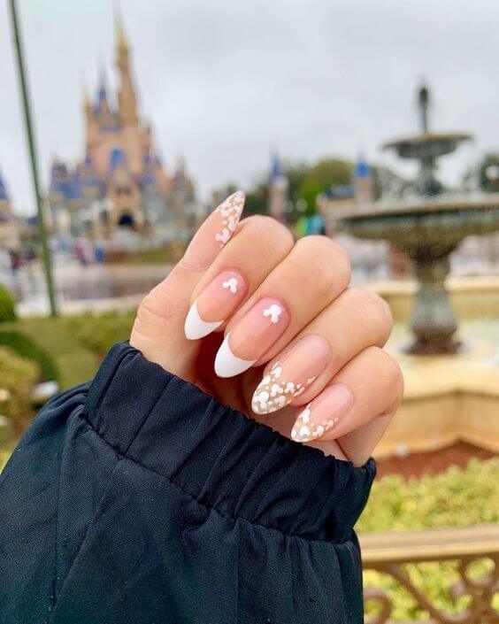 French Tip Disney Nails