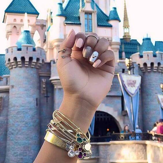 Pink Disney Nails