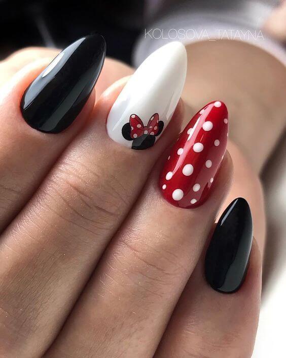 Red Disney Nails