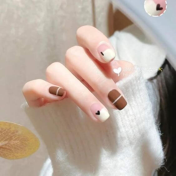 Simple Cute Brown Nails