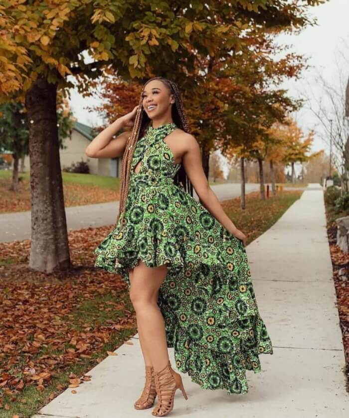 Emerald Sassy Ankara Gown