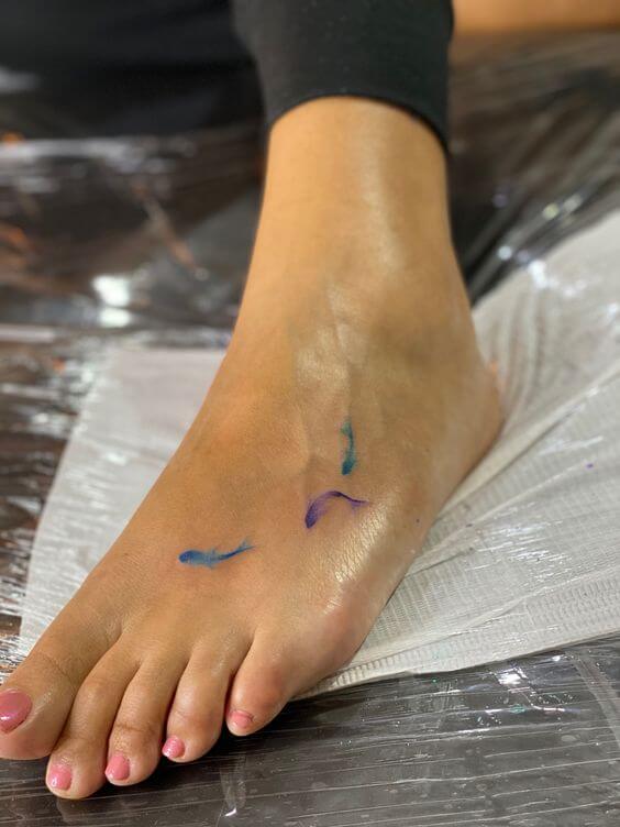 Small Koi Tattoo Foot