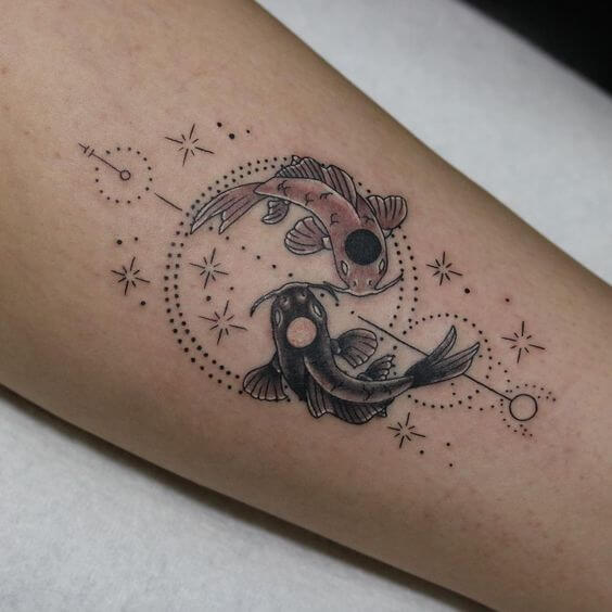 Small Koi Tattoo Yin Yang