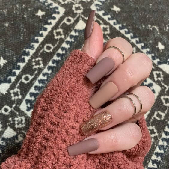 Different Shades Of Brown Acrylic Nails
