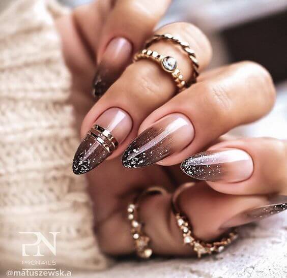 Brown Ombre Acrylic Nails
