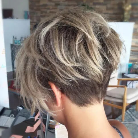 Shaggy Pixie with Balayage Highlights