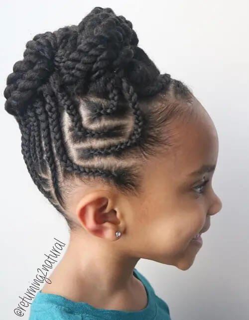 Unique Natural Hairstyle for Girls