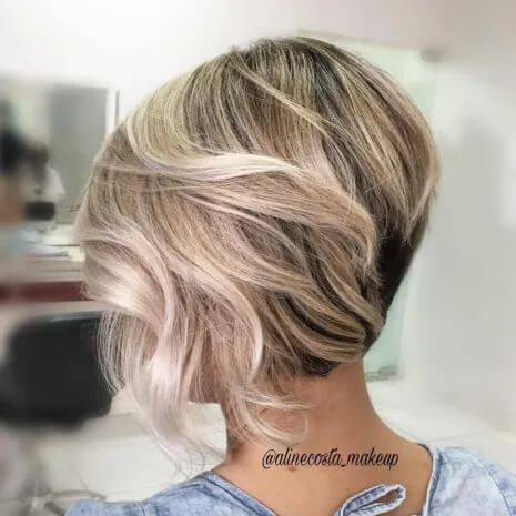 Angled Layered Silver Bob