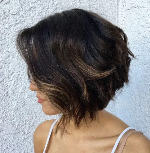 Inverted Bob for Coarse Wavy Hair