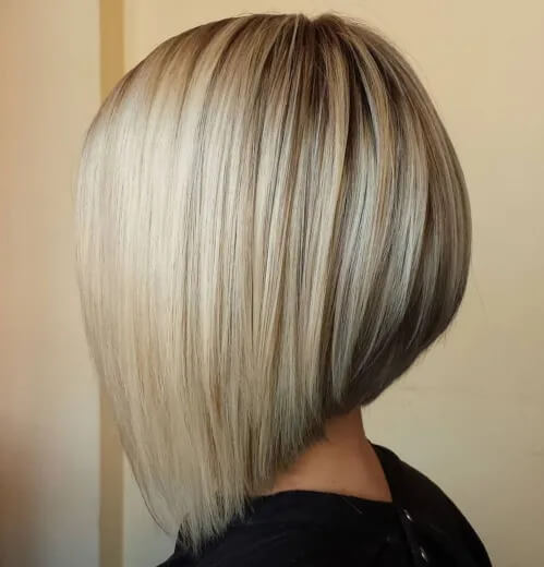 Steeply Angled Toasted Coconut Bob