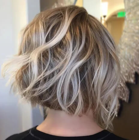 Short Tousled Bob with Elongated Front