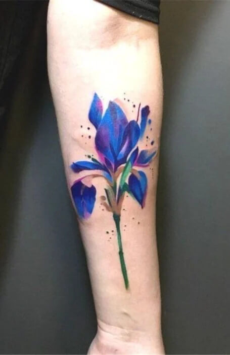 Watercolor Flower Tattoo