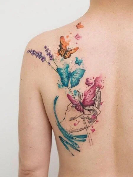 Watercolor Butterfly Tattoo