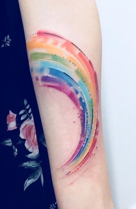 Watercolor Rainbow Tattoo