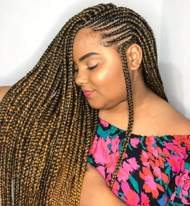 Ghana Braids with Color