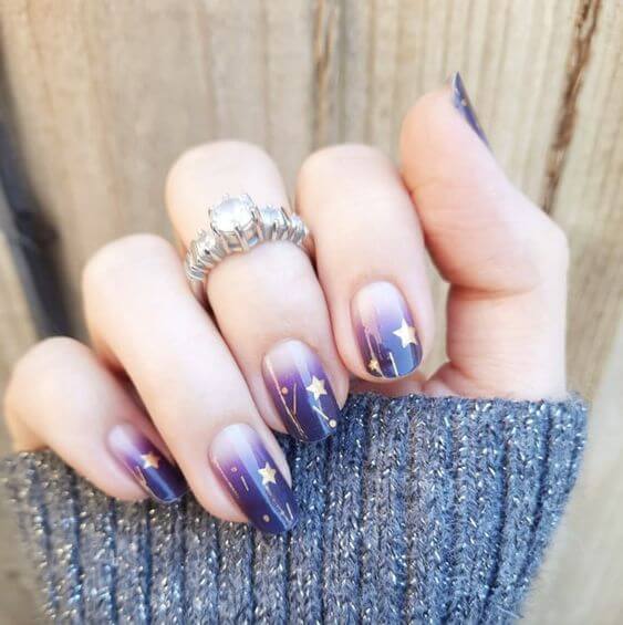Purple Star Nails