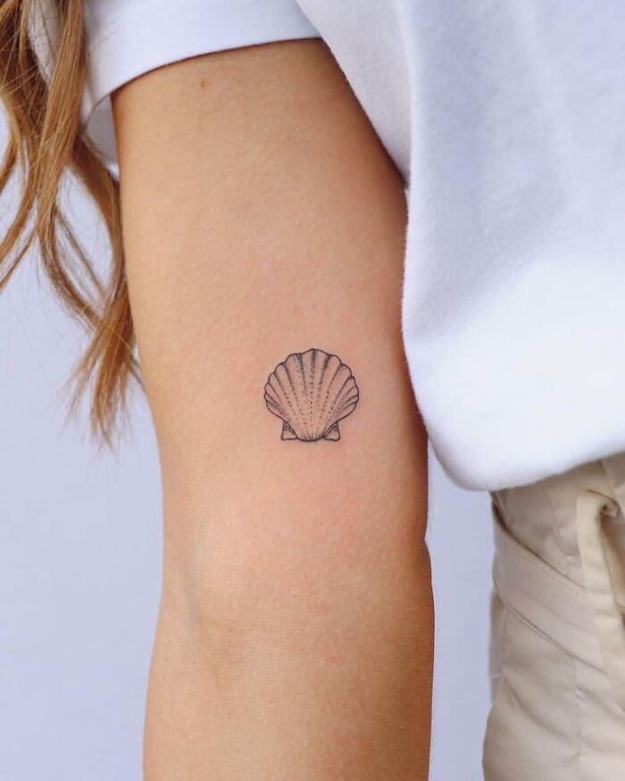 Shell Cancer Zodiac Tattoo