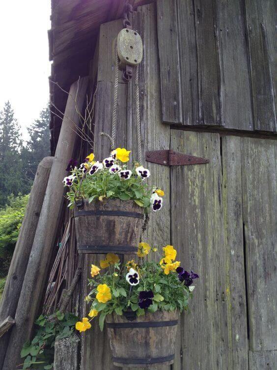DIY Hanging Porch Flower Planters - 123