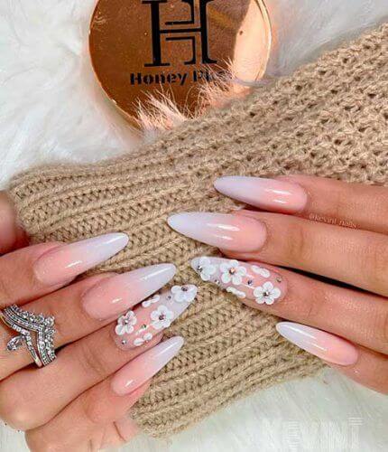 White Ombre Nails