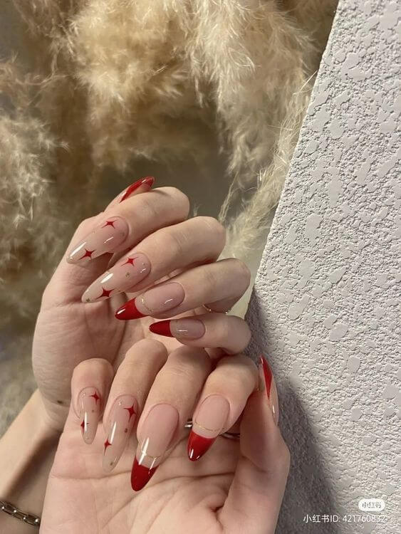 Red Tip Acrylic Nails