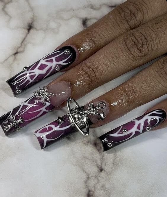 Coffin Baddie Red Acrylic Nails