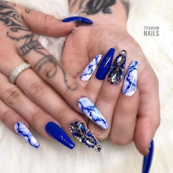 Cute Blue Nails