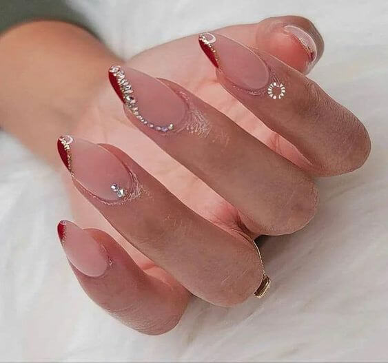 Short Red Acrylic Nails