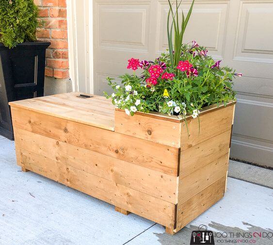 16 DIY Planter Bench Ideas - 131