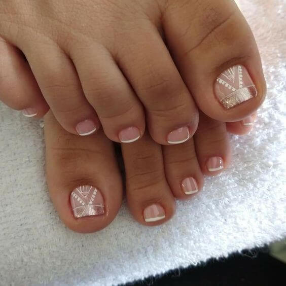 Check Out These 36 Inspiring French Tip Toe Pictures And A Guide To Achieve Them! - 249