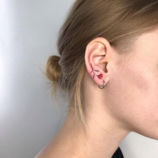 25 Sensuous Inner Ear Tattoos That Are Low-key Gorgeous - 161