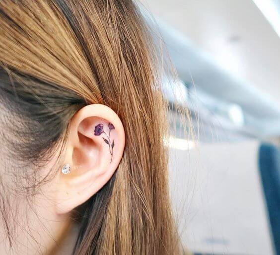 25 Sensuous Inner Ear Tattoos That Are Low-key Gorgeous - 185