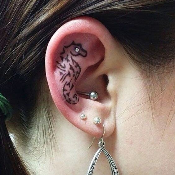 25 Sensuous Inner Ear Tattoos That Are Low-key Gorgeous - 209
