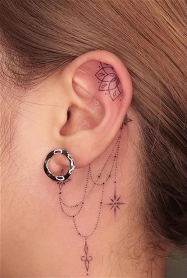 25 Sensuous Inner Ear Tattoos That Are Low-key Gorgeous - 211