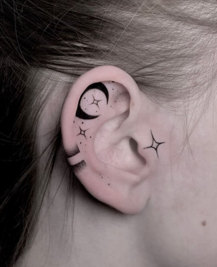 25 Sensuous Inner Ear Tattoos That Are Low-key Gorgeous - 165