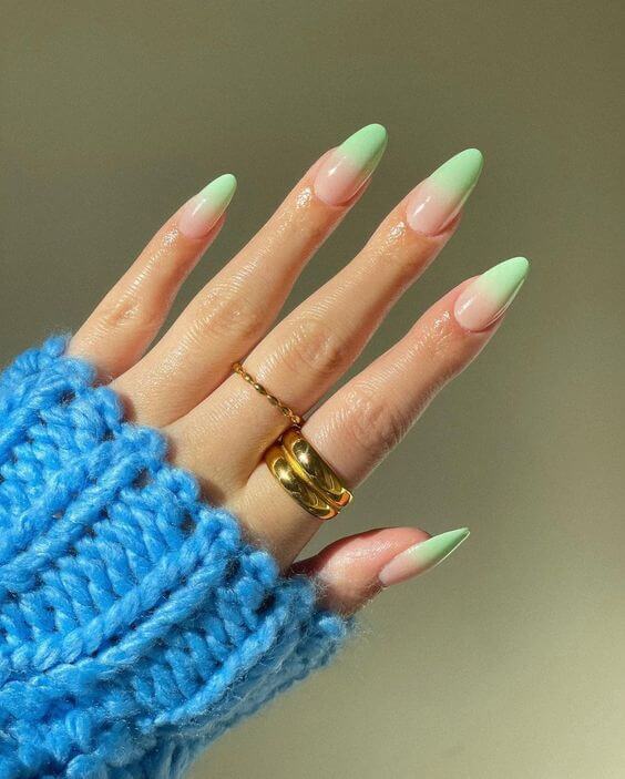 Green Ombre Nails