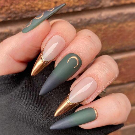 Matte Green Nails