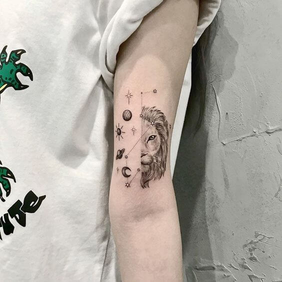 Half-Leo Constellation Tattoo Design