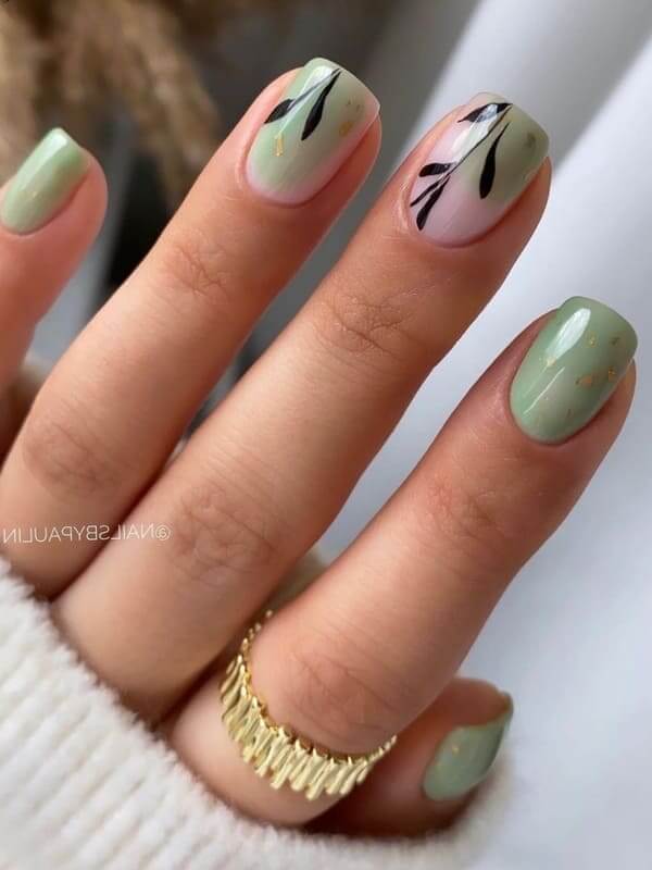 37 Sage Green Nails That Are Worth Swooning Over - 293