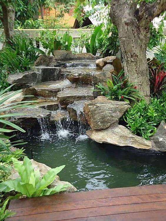 38 Amazing Waterfall Ideas to Improve Your Garden Level - 293