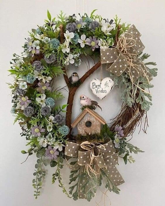 45 Attractive Wreath Ideas to Brighten Up Your Front Door - 291