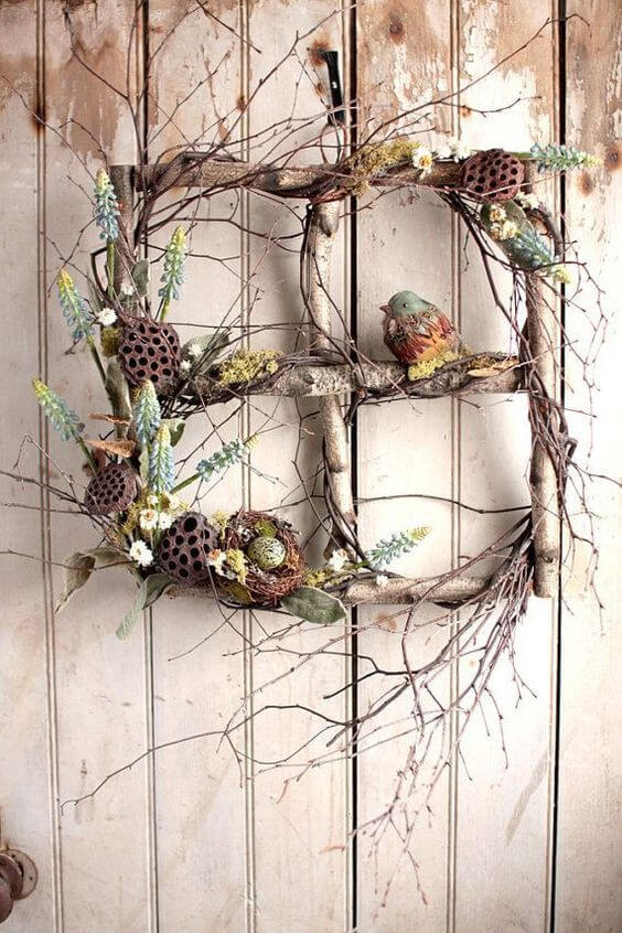 45 Attractive Wreath Ideas to Brighten Up Your Front Door - 295