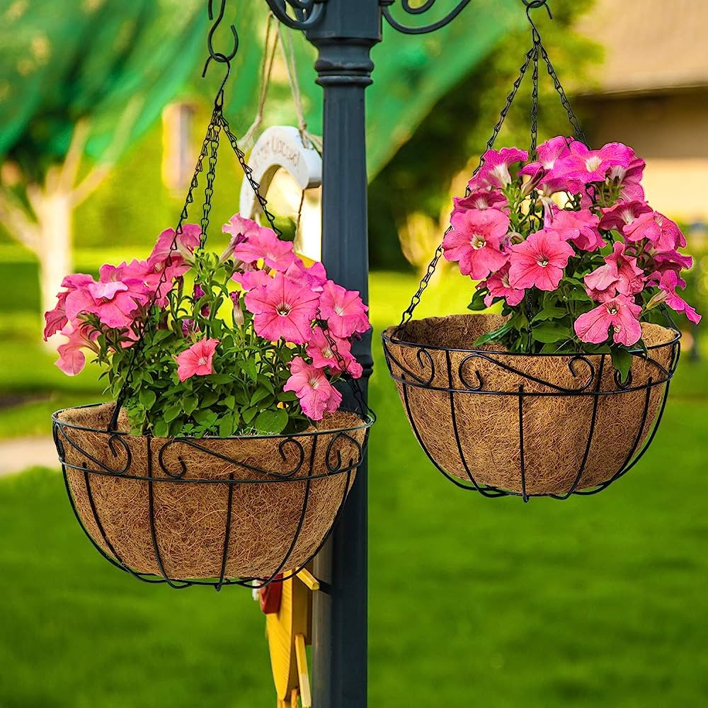 19 Inspiring Metal Flower Basket Rack Designs For Garden Enthusiasts - 121