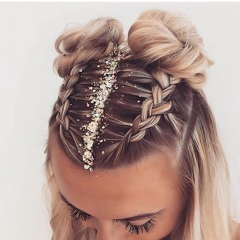 27 Fun Space Bun Hair Ideas To Rock At Your Next Festival 1572