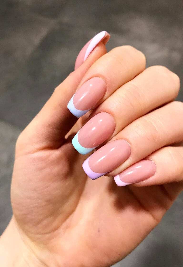 35 Pastel French Manicure To Look Pretty All Year Long - 235