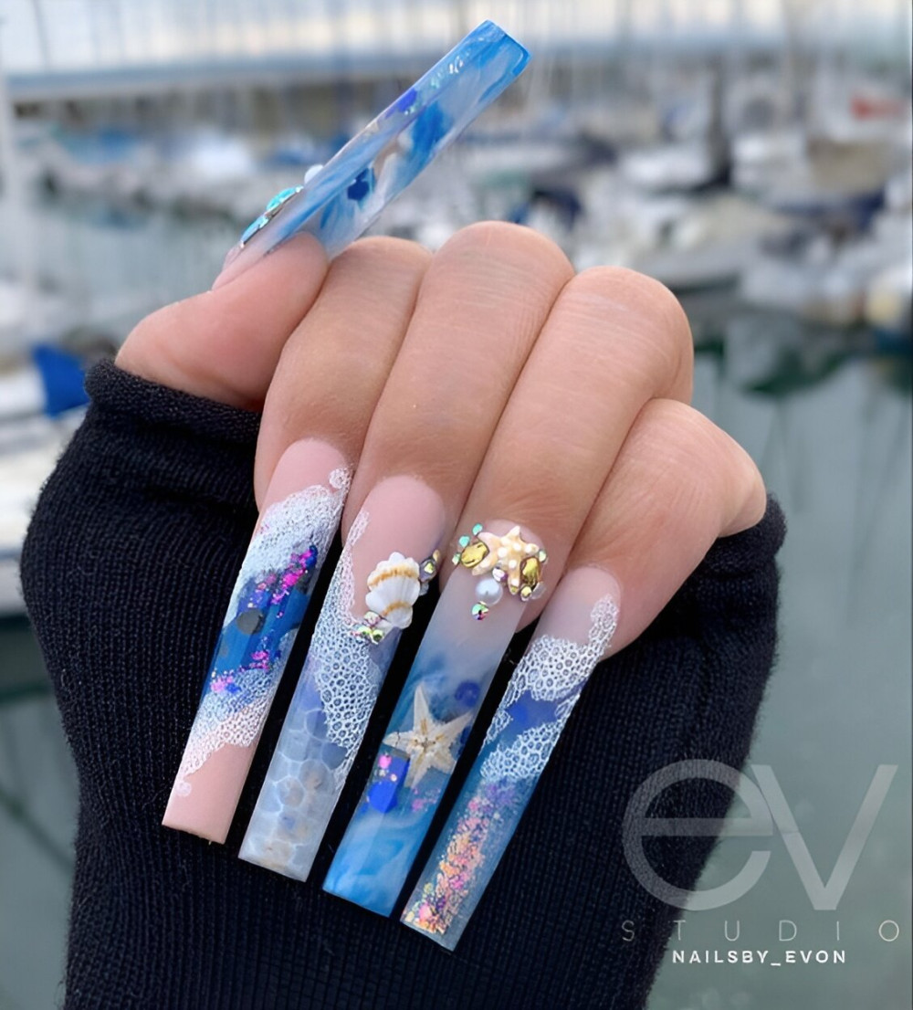 25 Breathtaking Ocean Nail Designs For A Stylish Summer