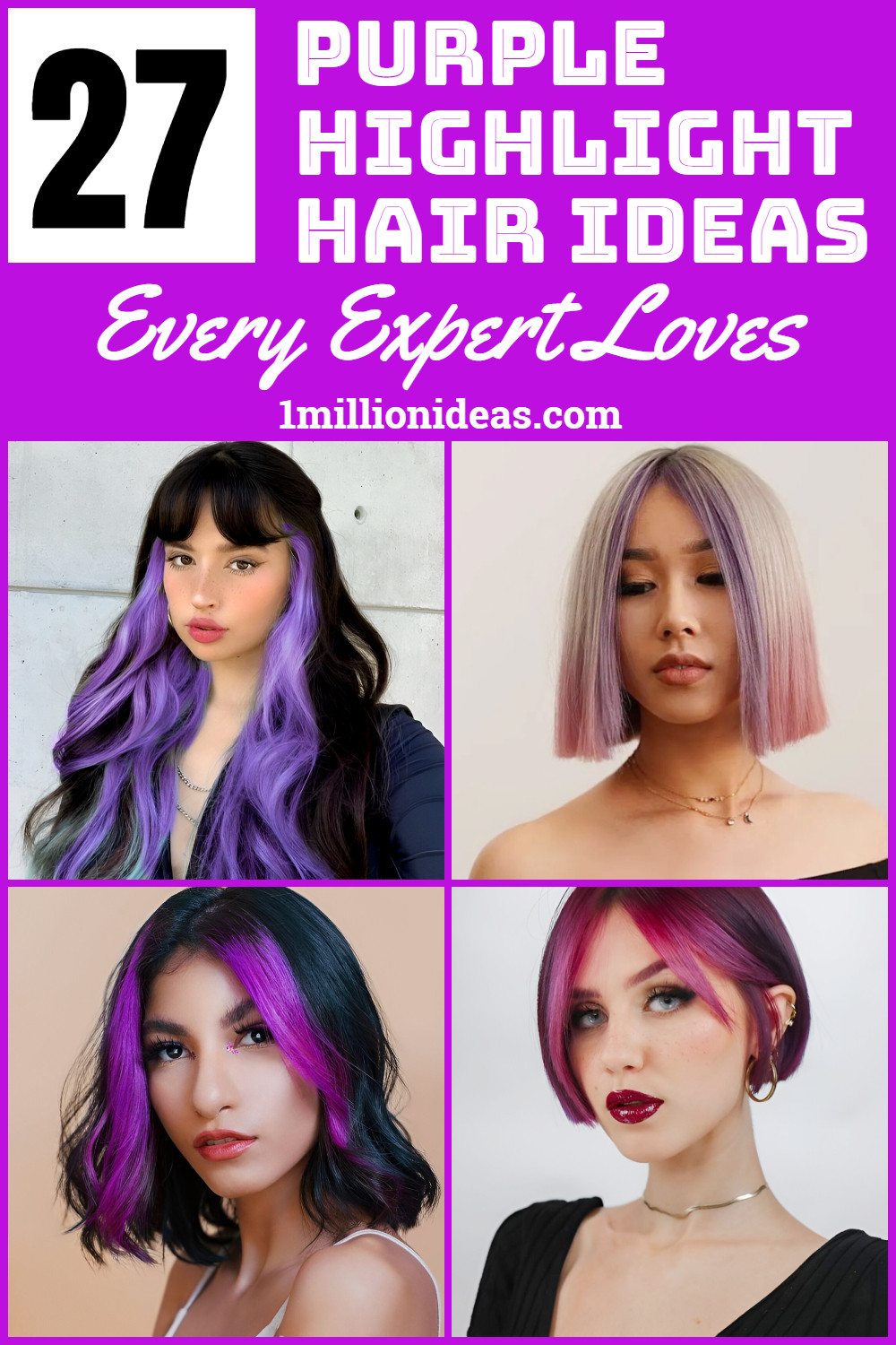 27 Purple Highlight Hair Ideas That Every Expert Loves - 173