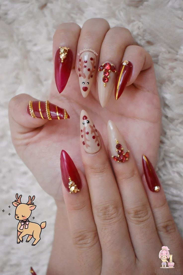 30 ideas inolvidables de manicura roja para arrasar con tu 2023 - 235